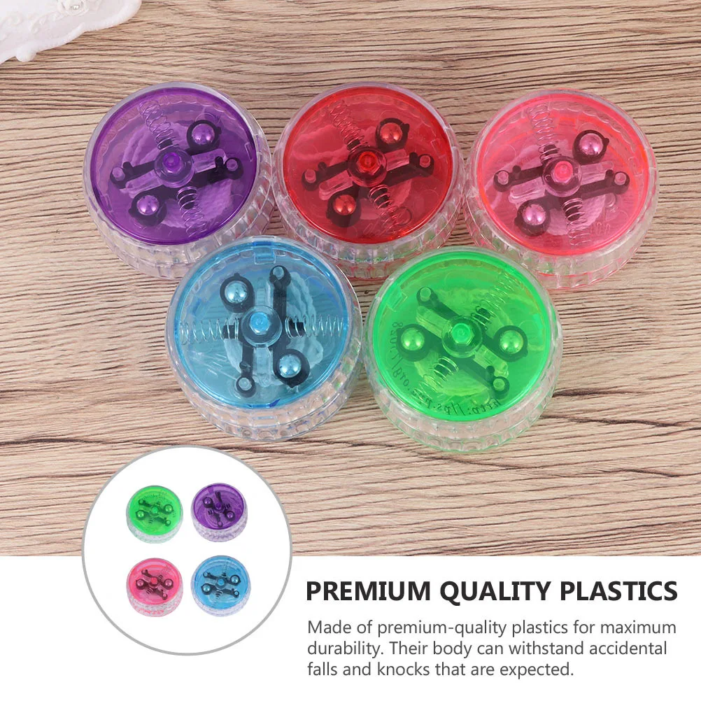

4Pcs Lighted Yoyo for Beginners Smooth Spinning Plastic Luminous Yoyo with String for Practice and Fun Yoyos Toy