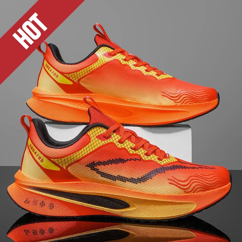 Laufschuhe mit Carbonplatte Spezial-Marathon-Schuhe für Herren Atmungsaktive Leichte Bequeme Rutschfeste Sneaker für Damen