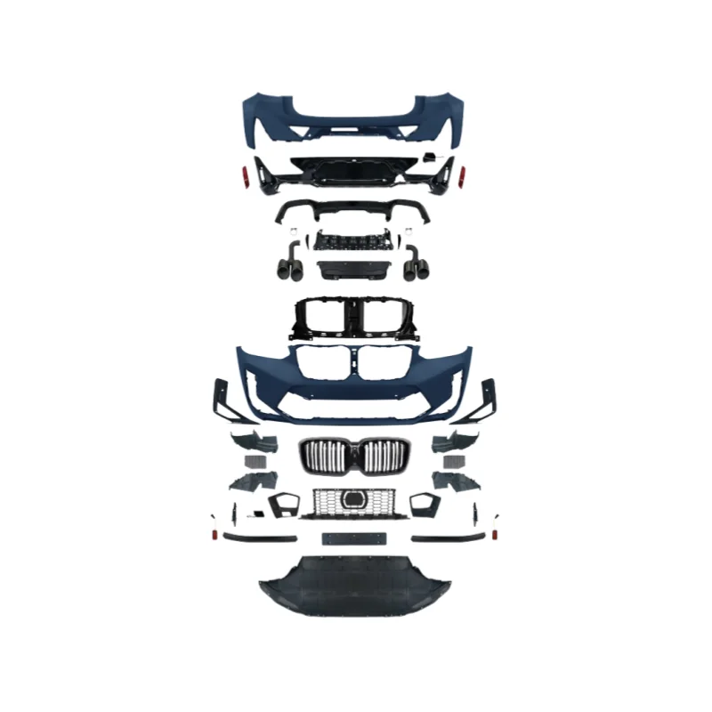 Car Body Kit for X4 G02 Upgrade X4M Competition With Bumper Black Knight Front Lip Diffuser Grille Exhaust Pipe wings