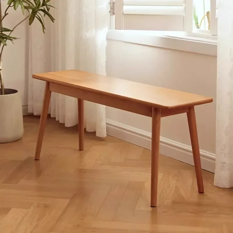 

Nordic Cherry Wood Bench Bedroom Bedside Home Bench