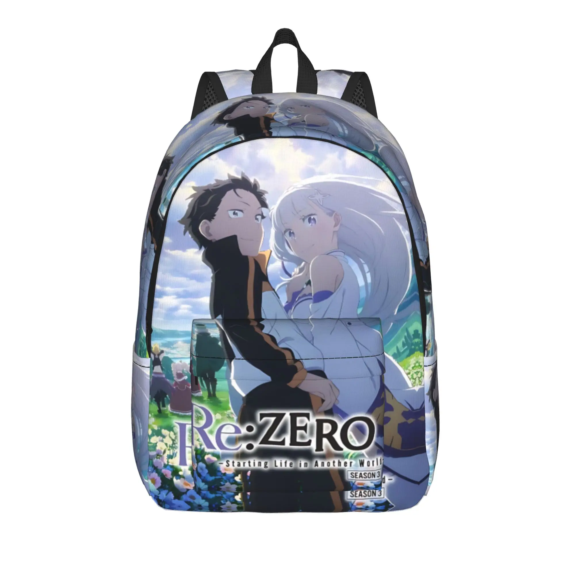 Fashion Re ZERO Anime Backpack  Mochilas Vintage Travel Large Capacity Rucksack