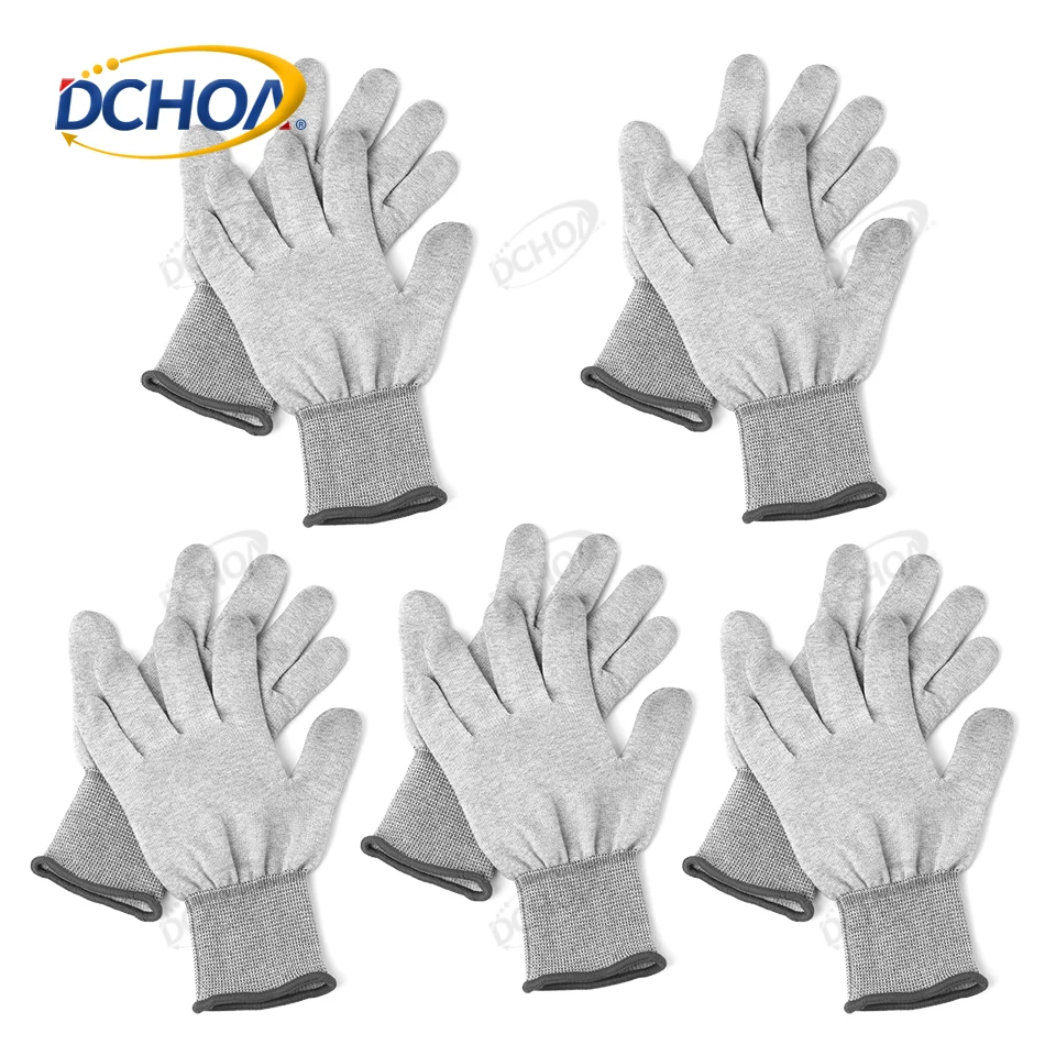 DCHOA Carbon Fiber Anti-Static Gloves for Car Vinyl Wrap PPF Window Tint Film Installation Automotive Detailing Accessories