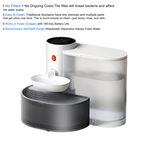 Automatic cat water fountain self refilling and pouring pet water dispenser silent wireless pet drinking fountain Large capacity