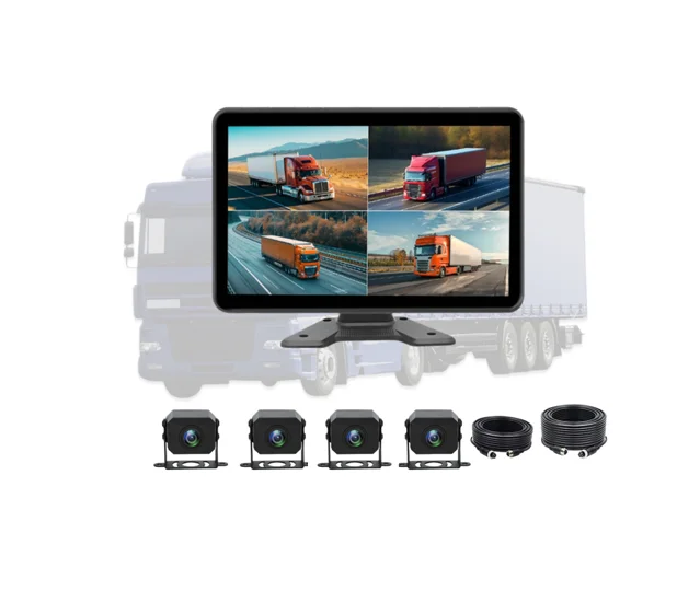 AI 4G GPS Wifi 4-CH 1080p الكل في واحد شاشة تعمل باللمس DVR طقم مراقبة السيارة مركبة الأمن شاحنة حافلة RV BSD كاميرا ملحقات السيارة