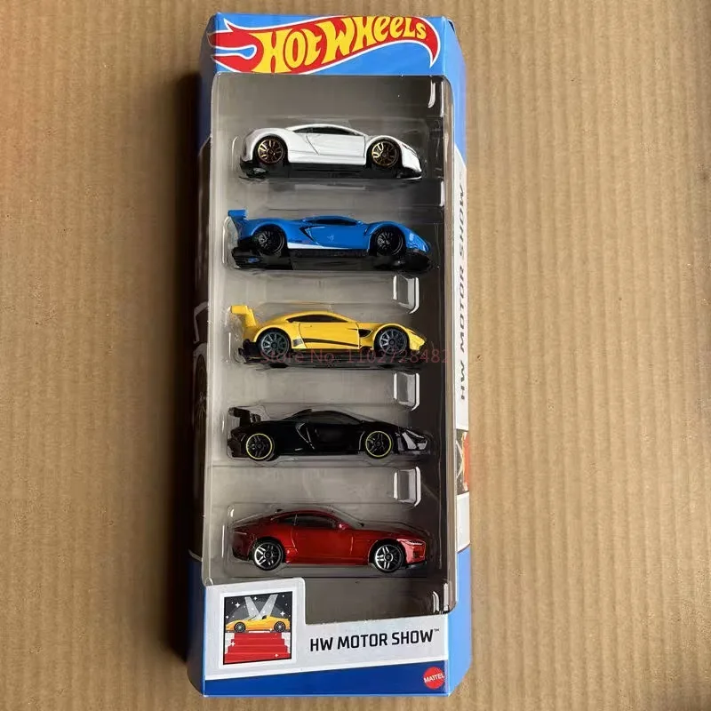 Origineel Hot Wheels Pack 5-motorshow - Htv49 Modelcollectie Verjaardagscadeau Formule Auto Mercedes Kid Speelgoed Verjaardagscadeau