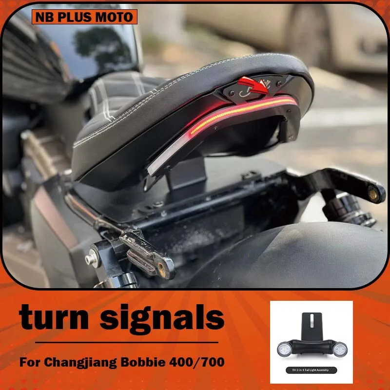 【Premium】For retrofitting changjiang Bobbie 400, 700/450S motorcycles with light guide taillights, turn signals, and brake light