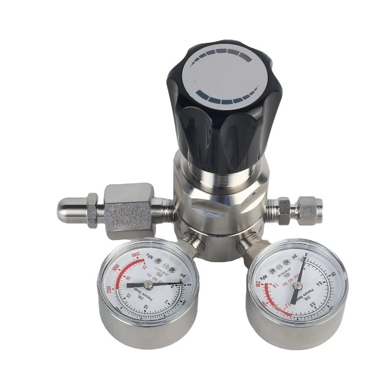 

High Purity SS316L Stainless Steel 250bar Gas Cylinder Single Pressure Regulator Manual High Temperature Diaphragm