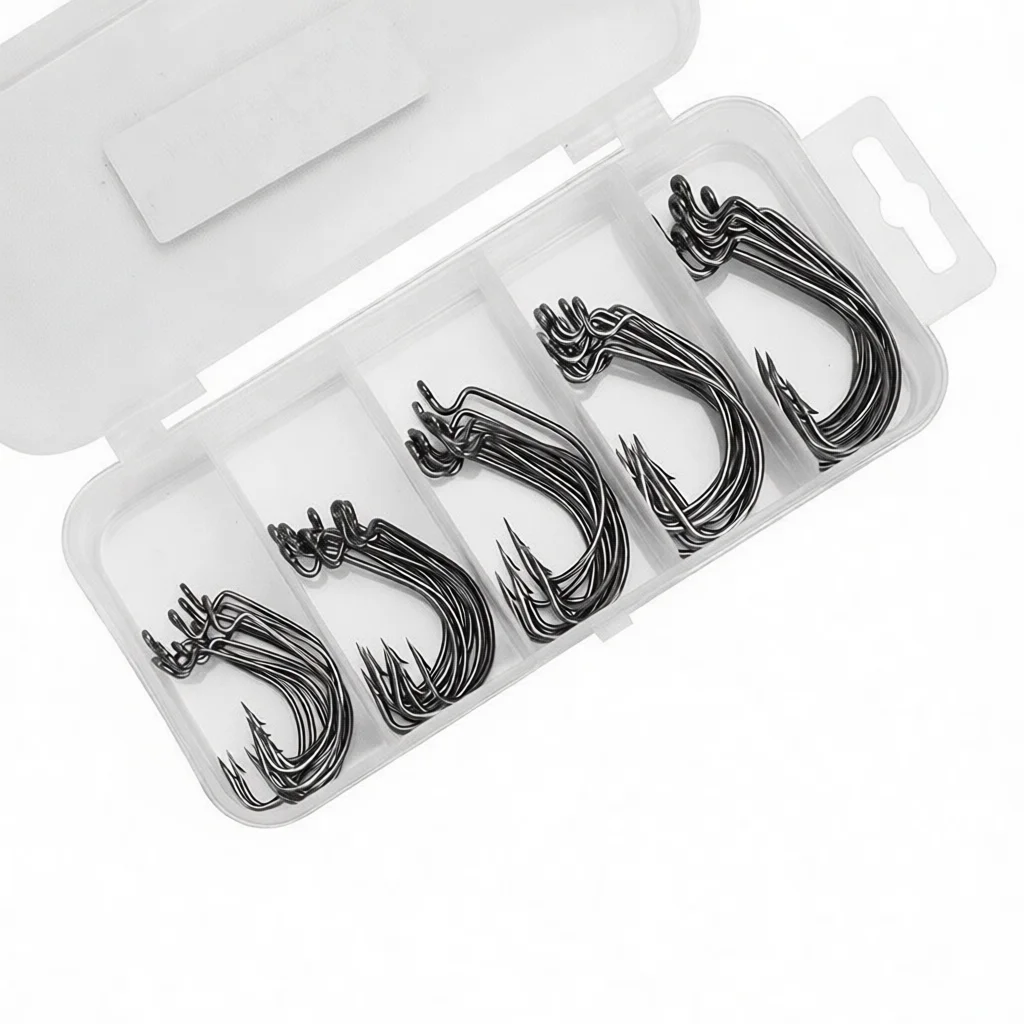 51 schwarze Nickel-Offset-Wurm – Fishing Hook Assortment Bewertung und Preis