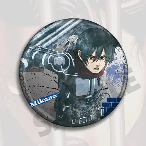 Attacco su Titano Anime Distintivo Pin Set Mikasa Ackerman Eren Jaeger Levi Ackerman Armin Arlert Sasha Braus Levi Ackerman