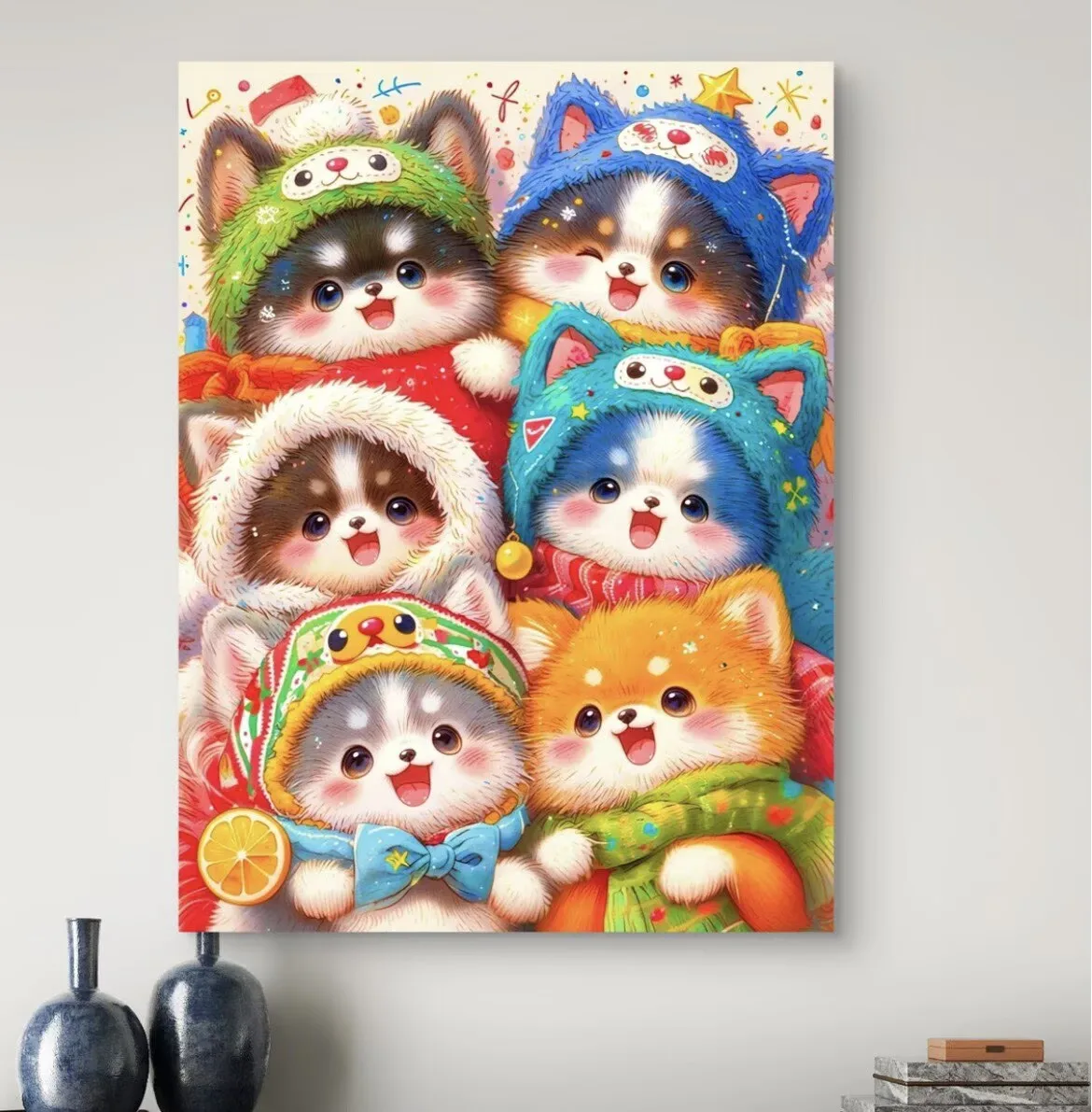 

Набор для вышивания крестиком 9CT 14CT с принтами котят, щенков и поросят, для рукоделия, декора дома, с иглами и нитками