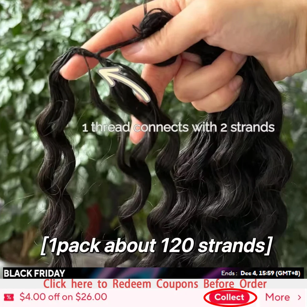 NABI Crochet Intrecciatura Dei Capelli Umani Pre-Separato Invisibile 100% Dei Capelli Umani Onda Profonda 16-24 pollici 100 g/lotto Capelli Umani Adatto alle Donne