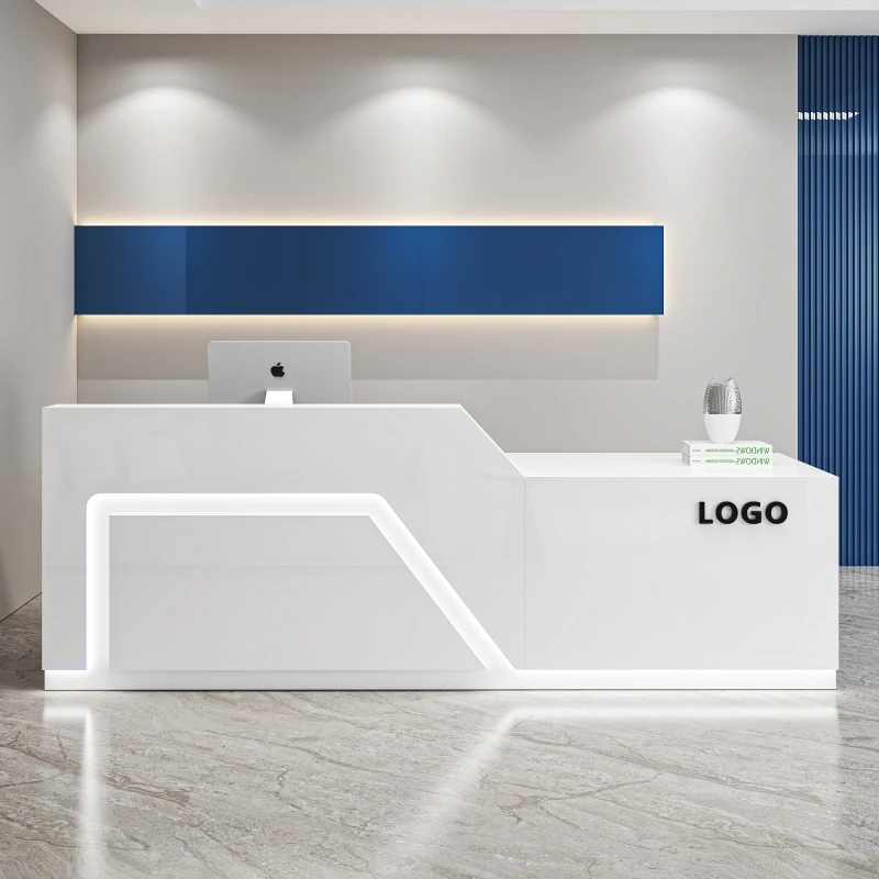 مكاتب استقبال بتصميم بسيط، منظمات ترحيب، مكاتب استقبال للعرض الأوروبي، أثاث تجاري فريد من نوعه من سكريفانيا #2