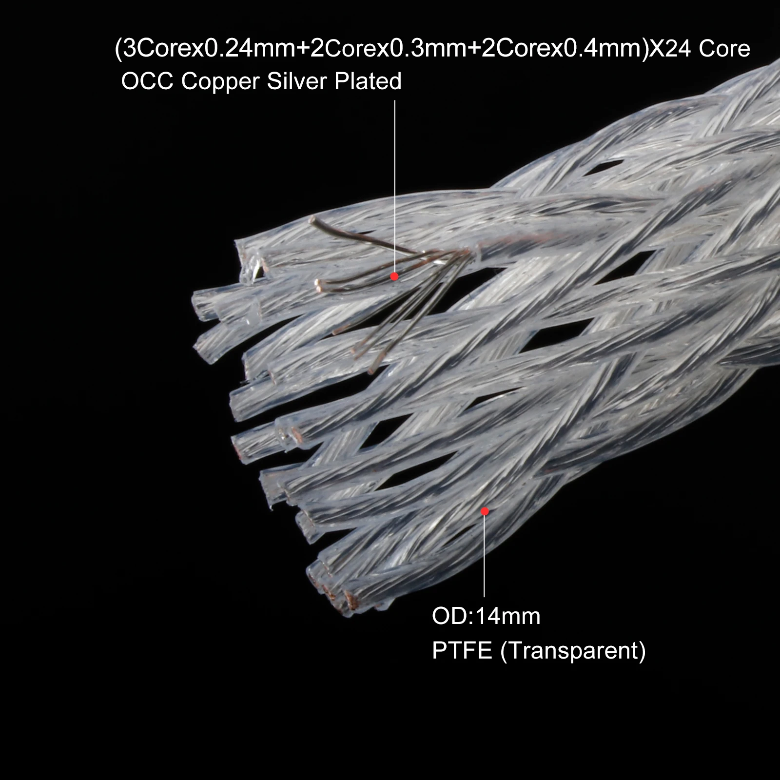 12AG 24Cores 8AG 16 Cores OCC Silver Plated DIY bulk Loudspeaker Wire For Speaker Amplifier CD DVD Player Turntable