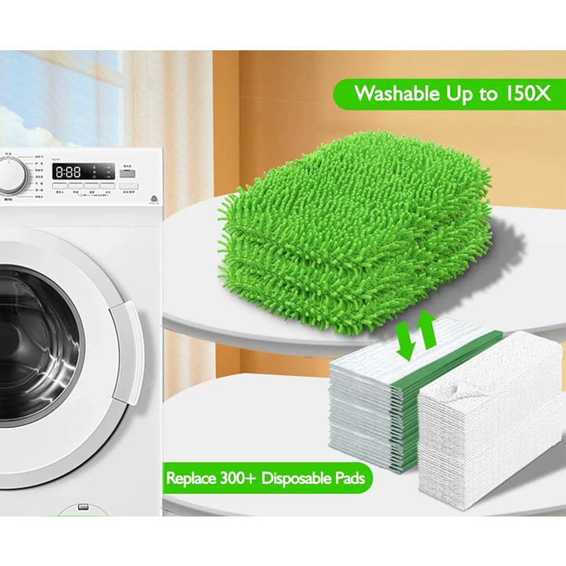 4/8 Pack Reusable Dry Sweeping Cloths Microfiber Wet Mop Pads Compatible with Swiffer Sweeper Mop Replacement