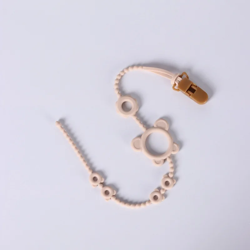 Silikon-Anti-Fall-Kette Beißkette Baby-Beißspielzeug Anti-Verlust-Seil Baby-Beruhigungs- und Schnullerkette Zubehör – Detail 10