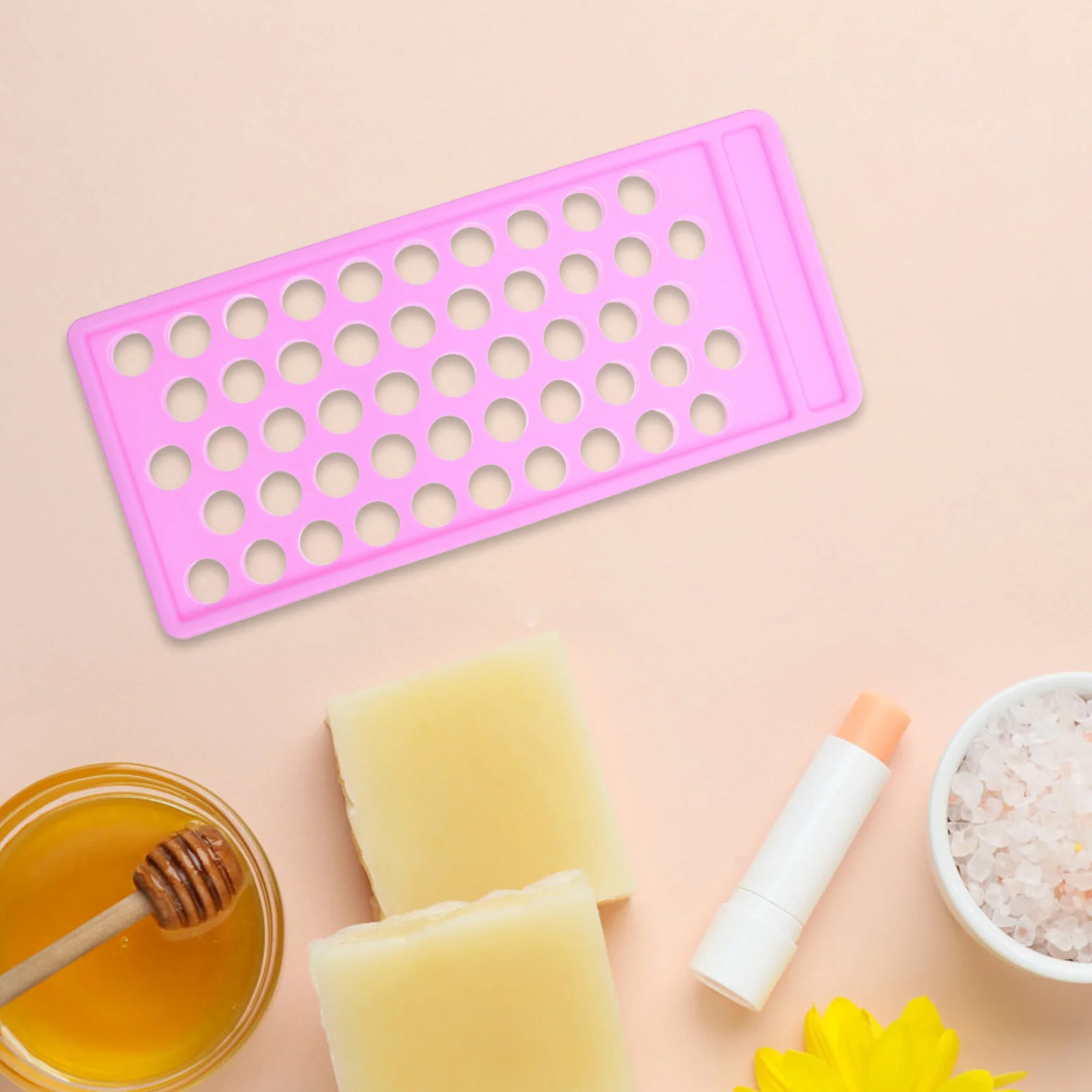 1 set 1 Set 50 Fori Pp Rossetto Vassoio di Riempimento Fai Da Te Balsamo per le labbra Strumento di Creazione Contenitore Stampo Riutilizzabile Per Kit di Creazione