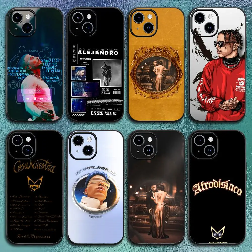 R-Rauw A-Alejandro Rapper Phone Case For IPhone 17 16 15 14 13 12 11 Pro Max Plus Mini Black Frosted Soft Shell Funda