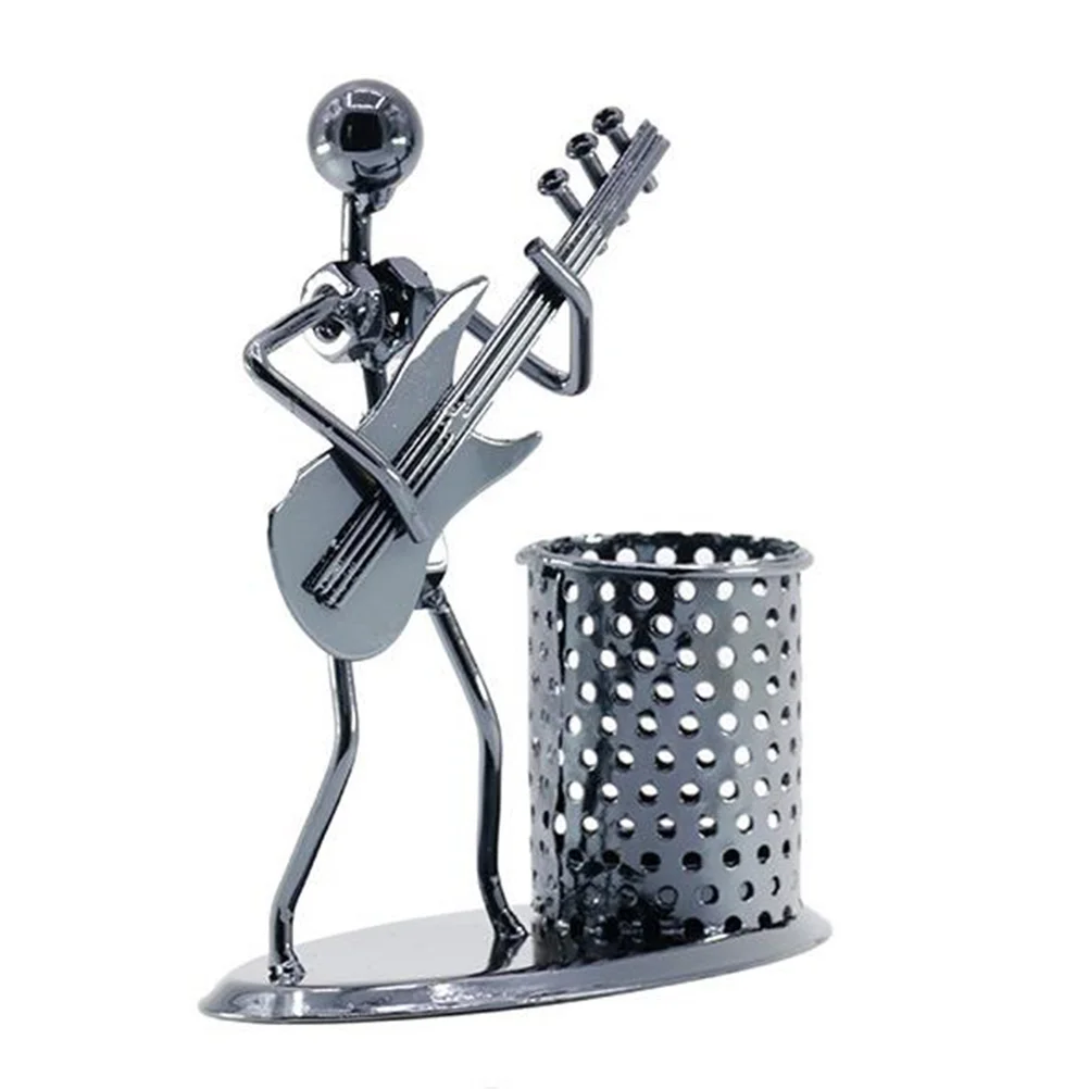 Decor Brush Pot Desktop Decoration Music Man Model Delicate Crafts Home Ornament