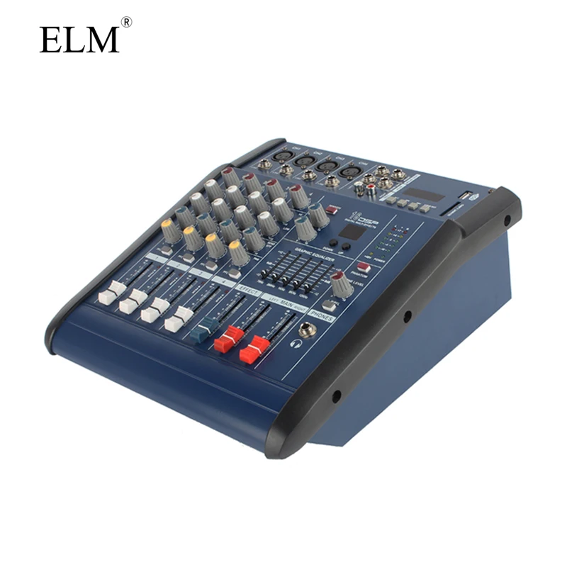 professional pmx-402d 4ch mini family Karaoke 48v Phantom Sound Powered Usb audio mixer power