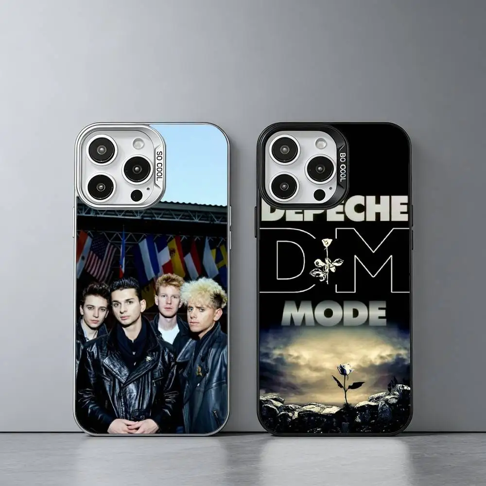 

D-Depeche ROCK Band Mode Phone Case For iPhone 17,16,15,14,13,12,11 Plus,Pro Max,XS,Colored silver phone case