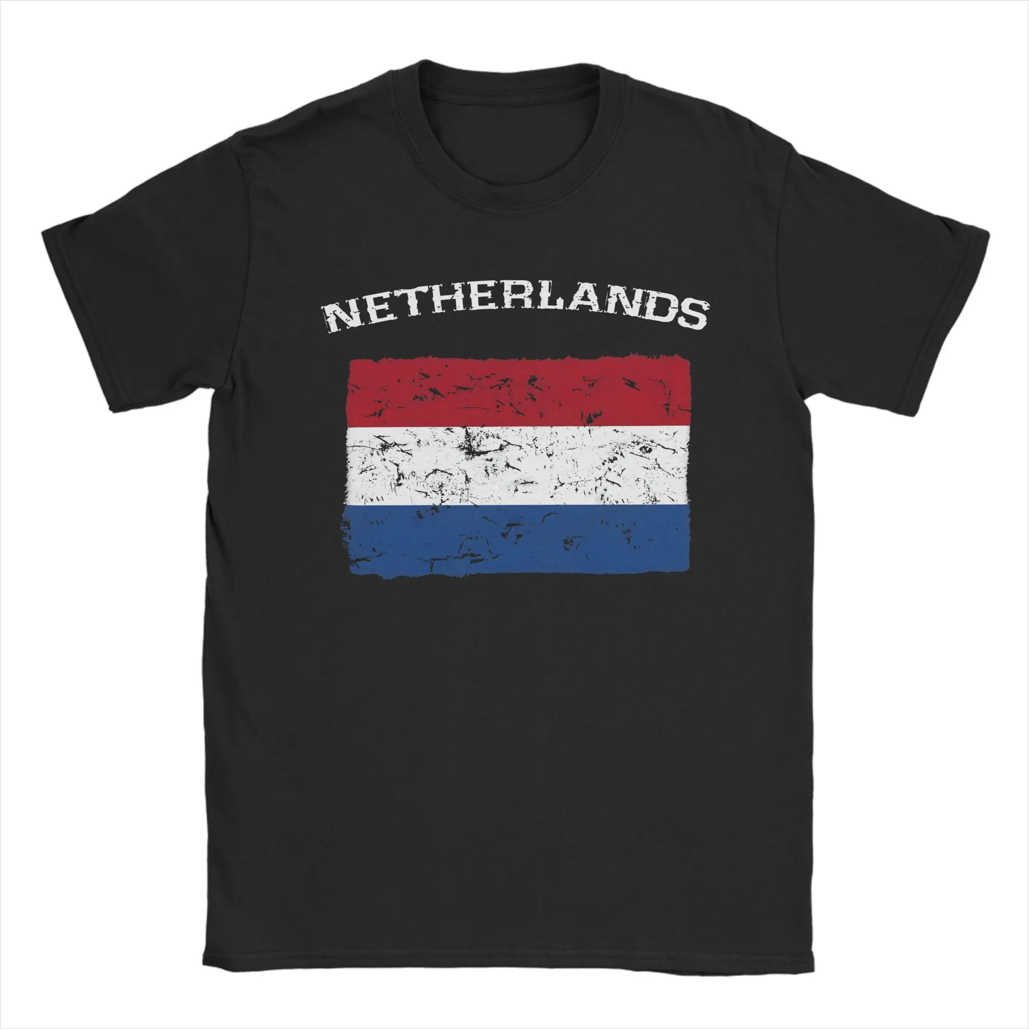 Netherlands Dutch Flag T Shirt Beach  Cotton T-Shirts For Men Casual Tshirt Short Sleeves Vintage Tees