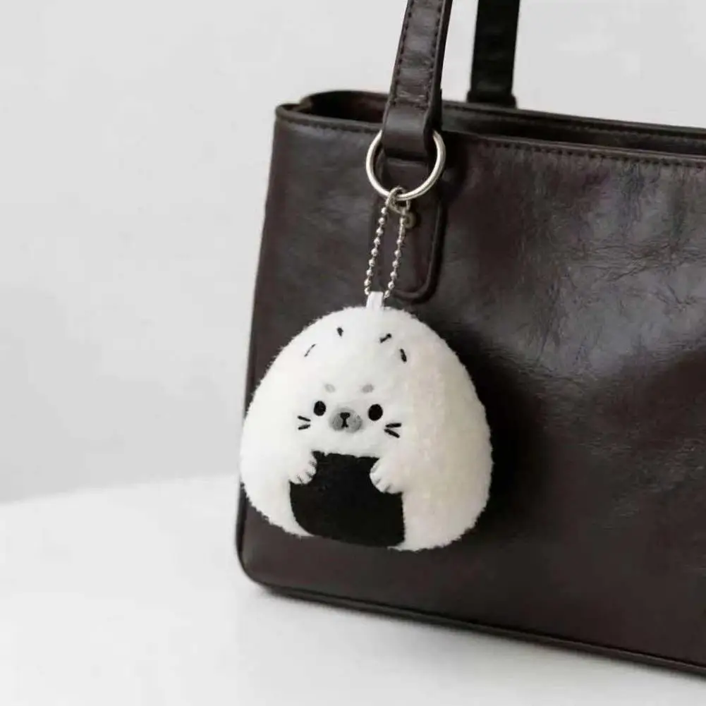 Kawaii Rice And Vegetable Seal Plush Keychain Cute Sushi Seal Stuffed Animal Bag Charm Soft Penguin Pendant Keyrings Girls Gifts