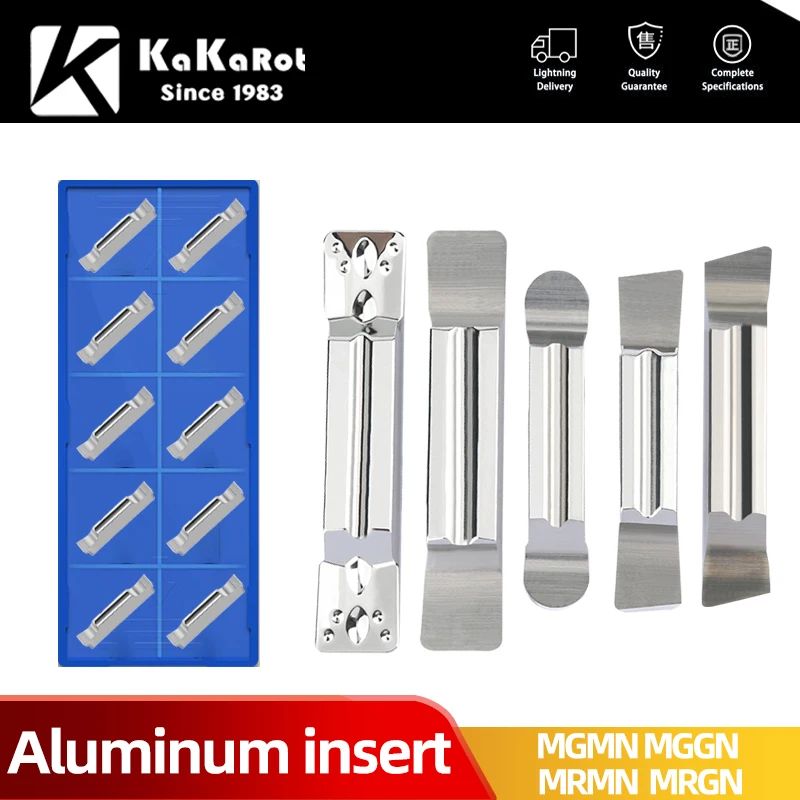 Kakarot Aluminum Insert MGMN150-G MGMN200-G MGMN250-G MGMN300-M MGMN400-M MGNMN500-M Turning Tools For Grooving Insert CNC Lathe