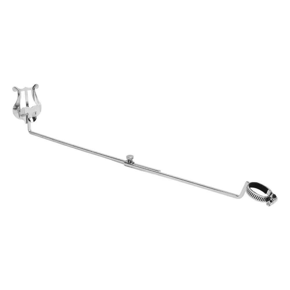 Silver Flute Music Clip ​Stand Cup Holder Expander Stable ​Flute Lyre​ ​Sheet Music Folder​ ​Wind Instrument Sheet Music Clip​