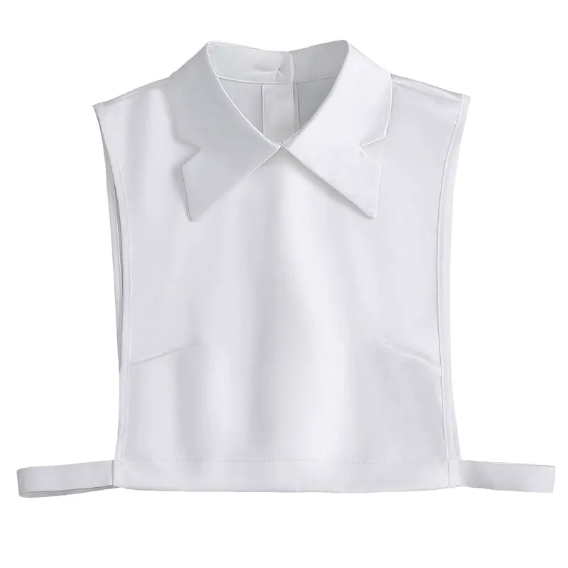 

Шифоновый однотонный накладной воротник с лацканами, съемная блузка с воротником-стойкой, полурубашка с искусственным воротником для женщин и девочек, сувениры