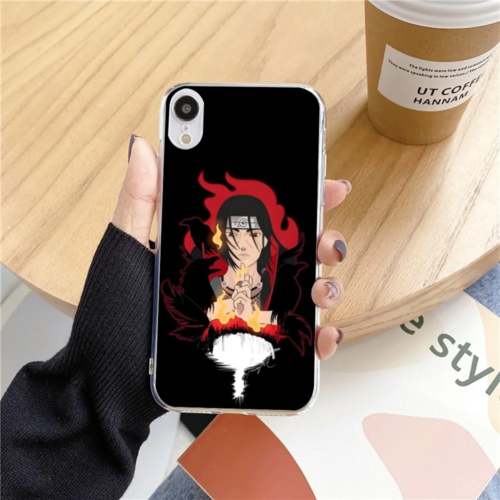 Amine U-Uchiha L-Itachis Phone Case For Iphone 15 11 13 14 Pro Max 7 8 Plus X Xr Xs Max 16pro 12mini Transparent Cover