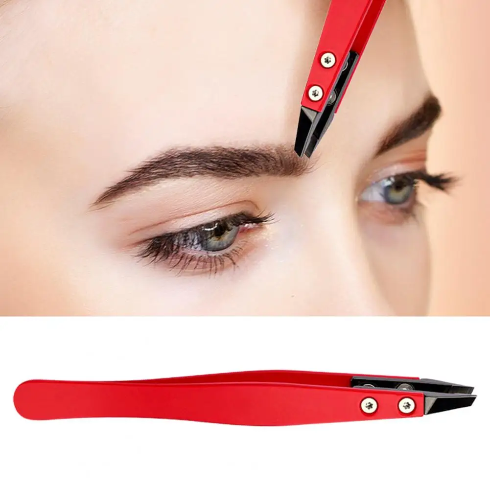 pince-a-sourcils-durable-ergonomique-de-taille-compacte-a-pointe-biseautee-pour-la-coupe-et-l'epilation-des-poils