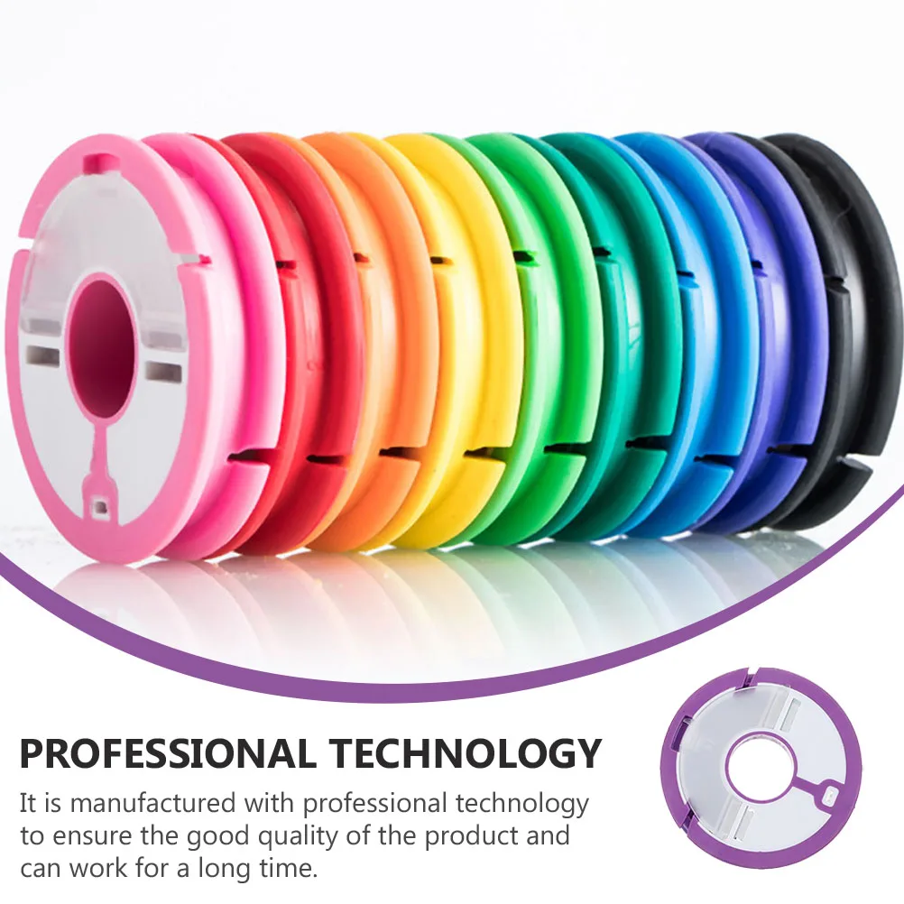 

12 Pcs Fishing Line Winder Spool Reel Silicone String Wheel Tackle Accessories Random Color Smooth Operation Long Lasting