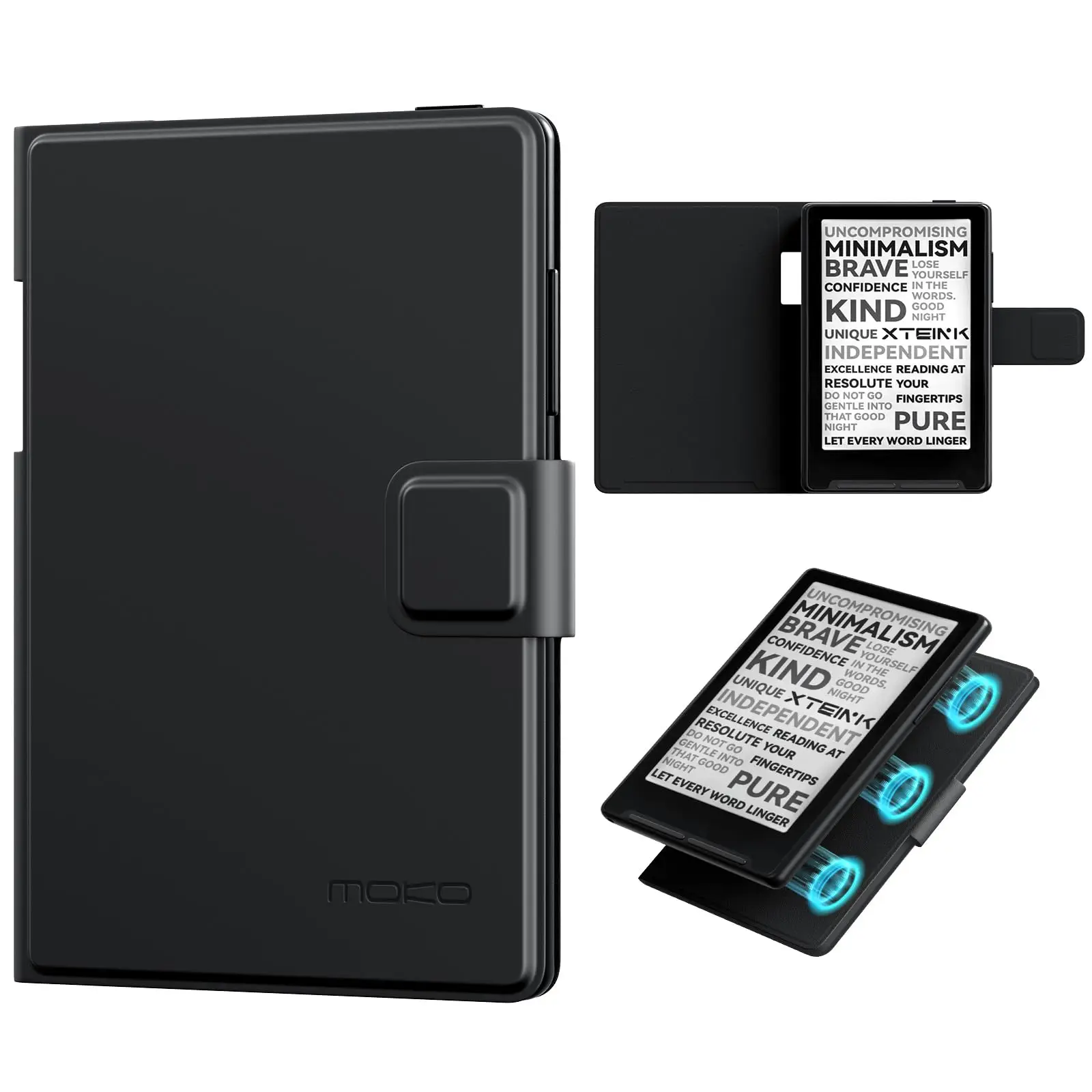 MoKo Magnetic Slim Folio Case Suit for 3.7' XTEINK X3 E-Reader 2026 Ultra-Lightweight PU Leather Cover for XteinkX3 E-Book Reade