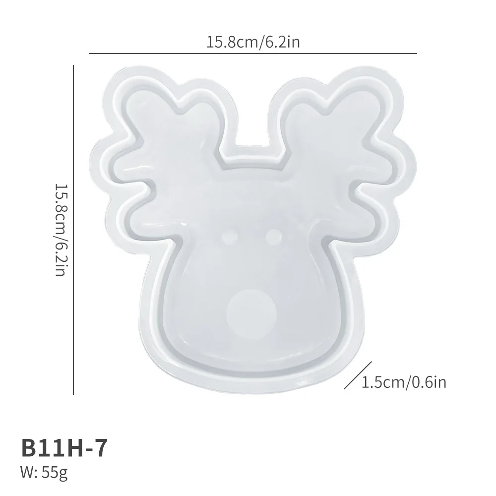 

Рождественская серия, поднос для фруктов, силиконовые формы, гипсовая эпоксидная смола, формы для литья, закуски, орехи, лоток для хранения, рождественские украшения