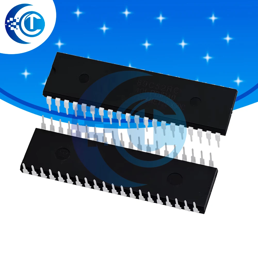 STC89C52RC-40I-PDIP40 8-Bit Microcontroller MCU, DIP-40 Package (1PC Per Lot)
