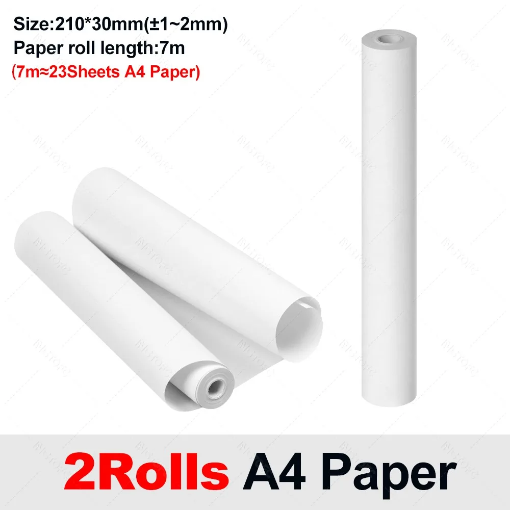 A4 Thermisch Papier 20 Rollen Thermisch Printpapier 210*30mm voor A4 Draadloze Bluetooth A40 Printer Papierrollen sneldrogend - afbeelding 1