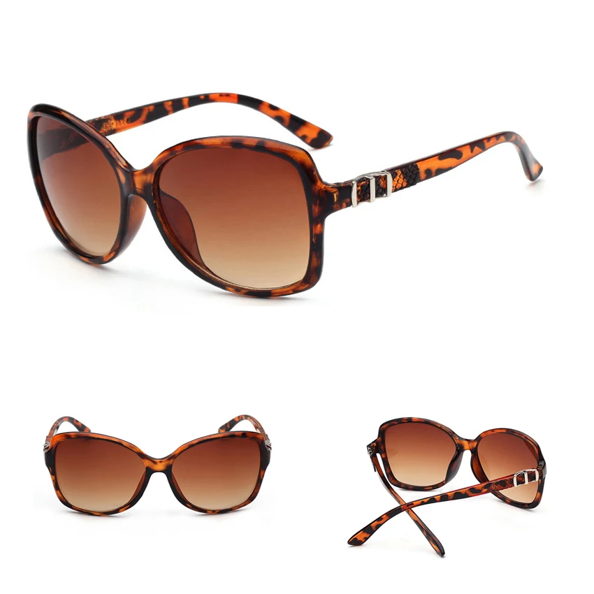 FOENIXSONG Oversized Sunglasses for Women Vintage Eyewear Retro Sun Glasses Oval Frame Cute Ladies Eyeglasses