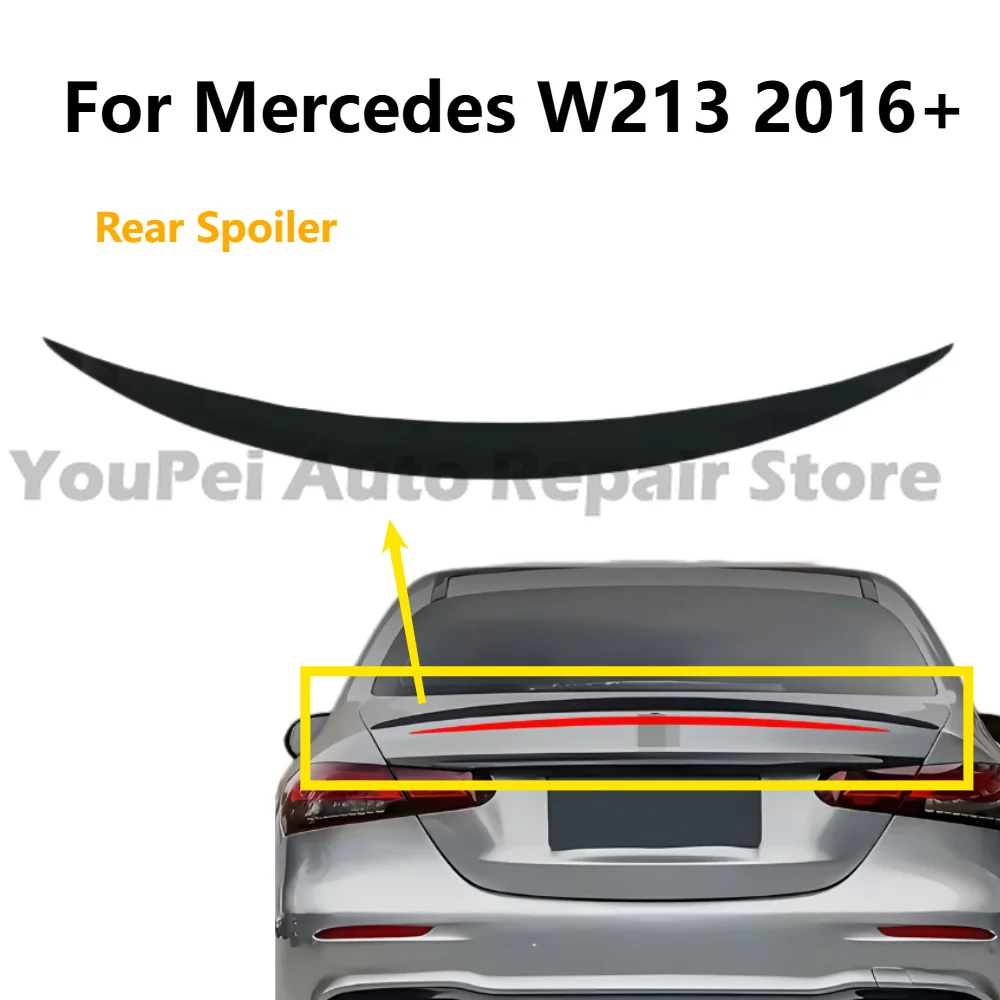 Spoiler modifié élégant et simple, pièces extérieures pratiques pour Mercedes Classe E W213, ajustement parfait et aspect stable.