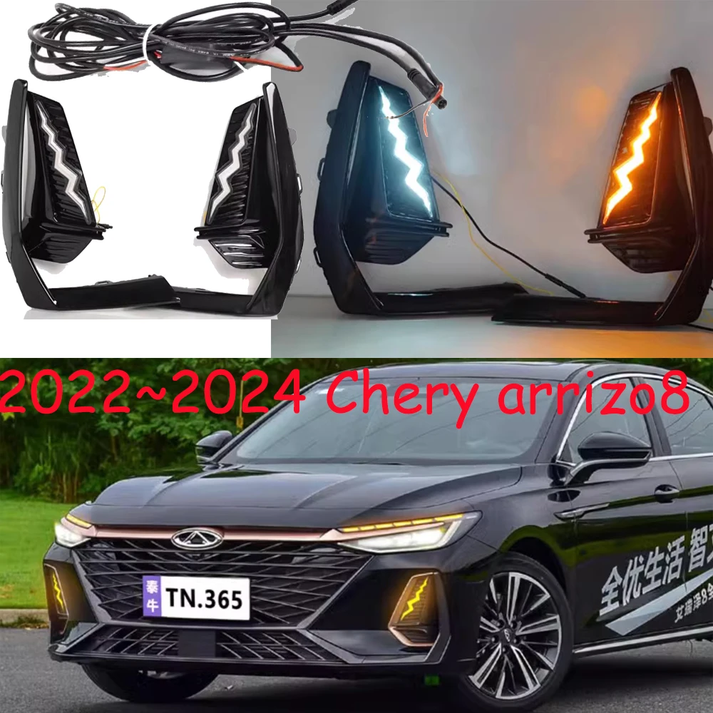 

Dynamic car accessories bumper headlight for Chery arrizo8 daytime light 2022~2024y LED for Chery Arrizo headlamp Fog light