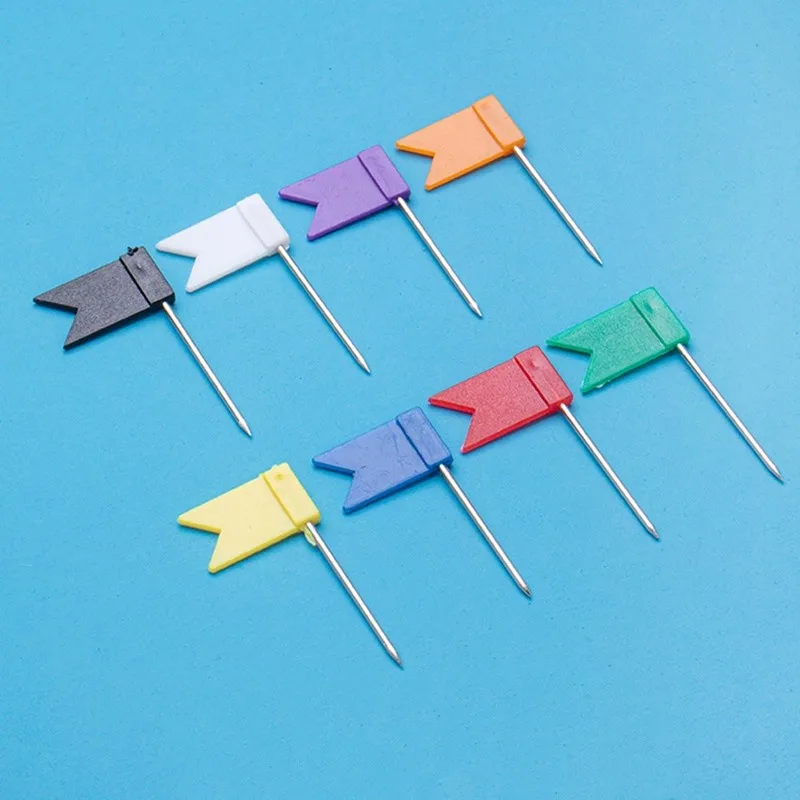 144 pcs Decorative Board Pins, School Teaching Marking, Lightweight Easy Push, Random Color Flag Design
