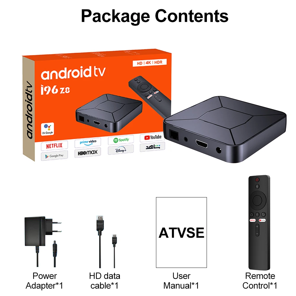 The new 2026 I96 Z8 TV box features 4K video decoding, 2.4G/5G