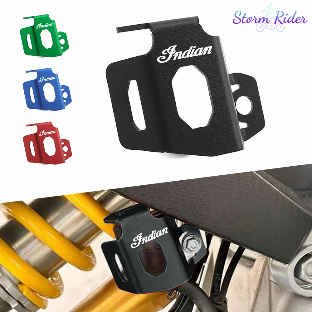 

For Indian FTR 1200 S FTR1200S 2019 - 2021 2023 2024 CNC Rear Brake Fluid Reservoir Cover Oil Protection Motorcycle Accessories