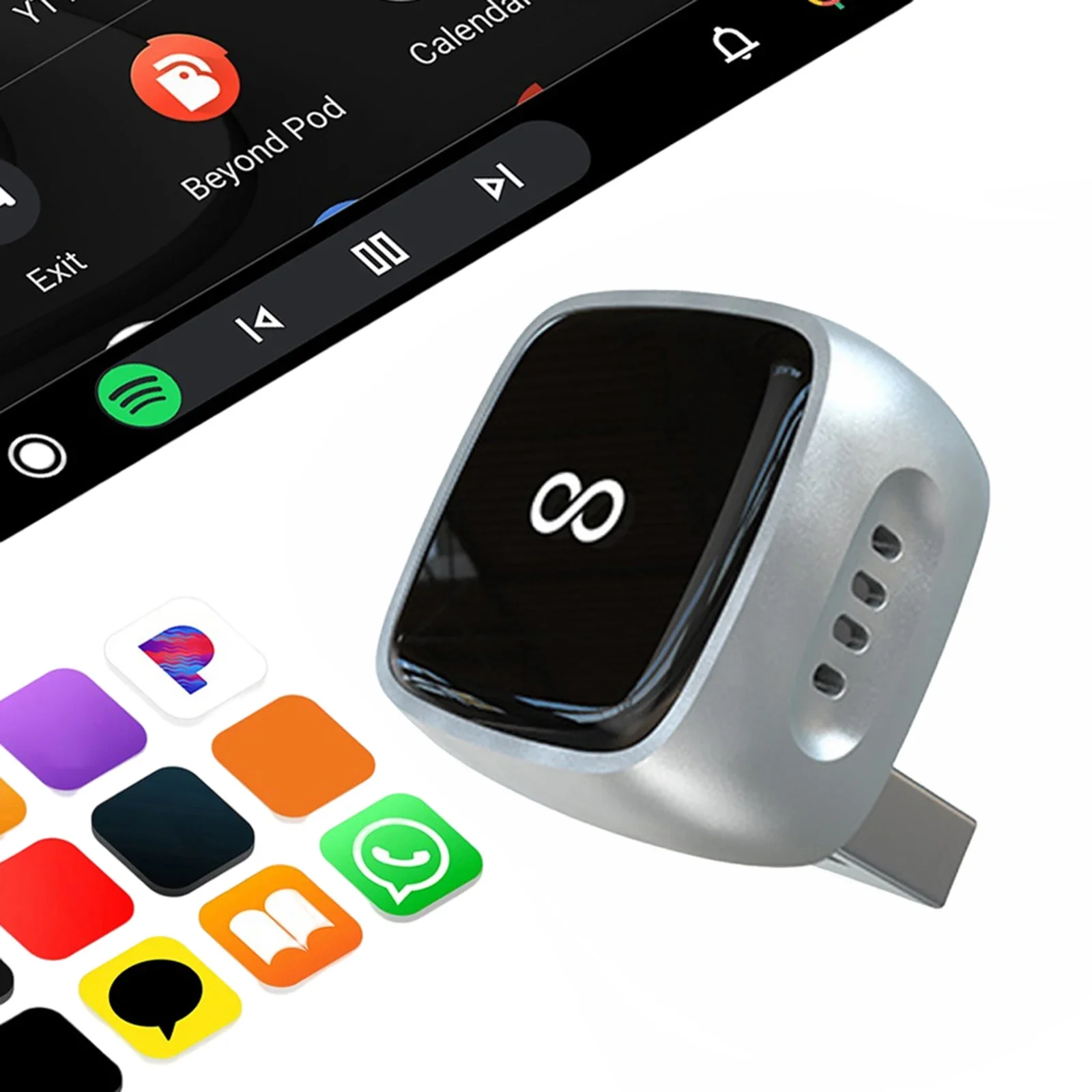 Auto CarPlay Plug & Play Mini Wireless CarPlay Adapter WiFi Fast Auto-Reconnect (No App Required) for Android