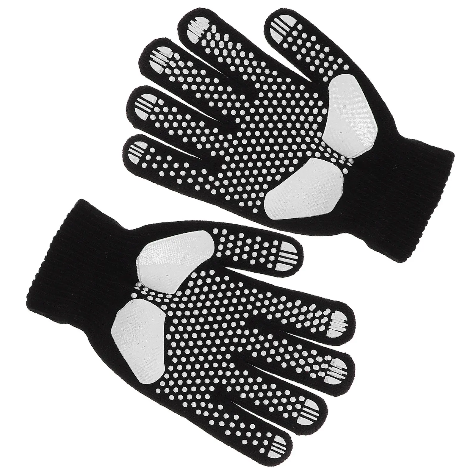 

Thick Winter Ski Gloves for Kids and Adults Anti-Slip Grip Ice Skating Gloves with Rhinestone Decor for Figure Skating Cold