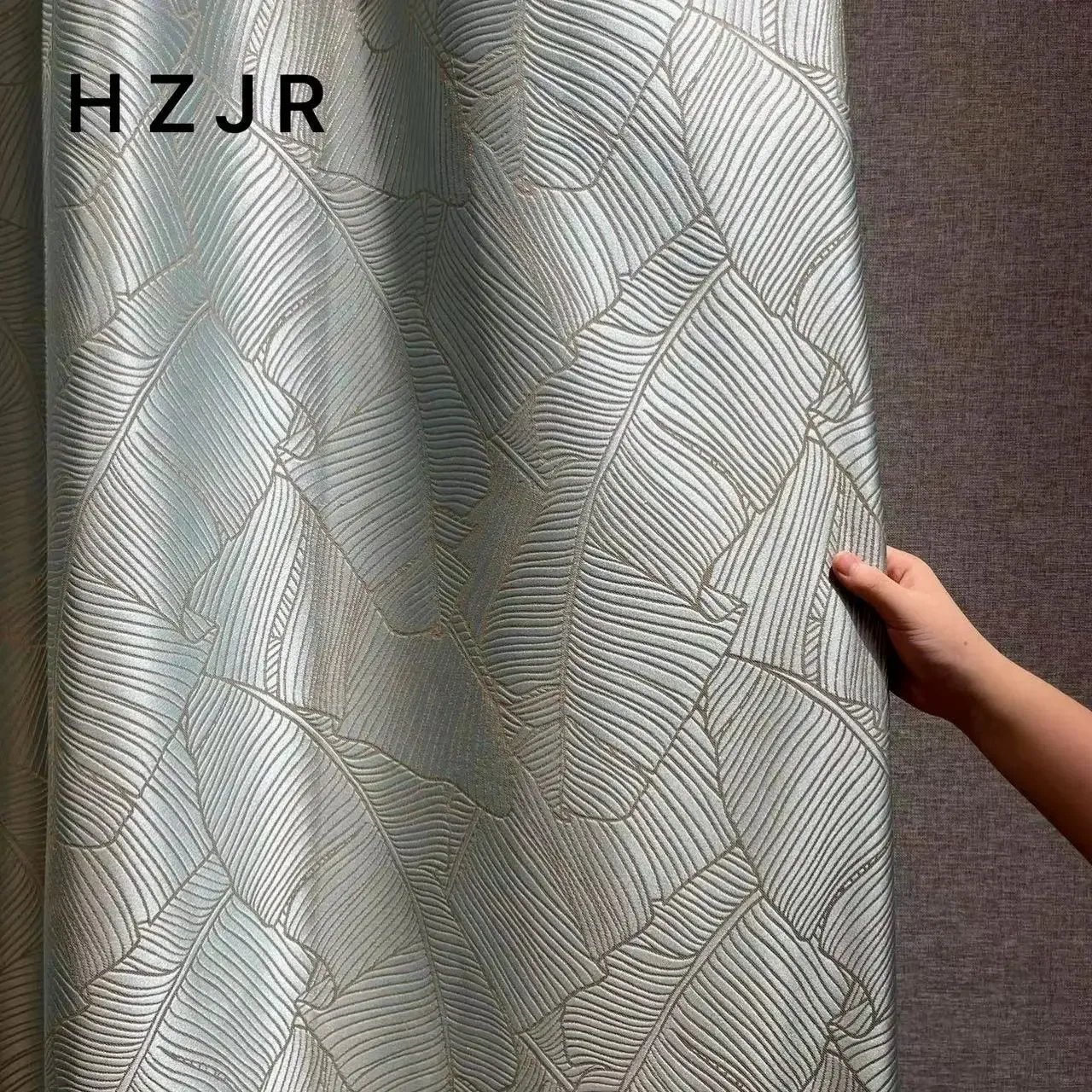 Modern Fashion Simple Luxury Curtains For Living Room Thick Blackout Bedroom Elegant Leaf Jacquard Custom Window Decoration