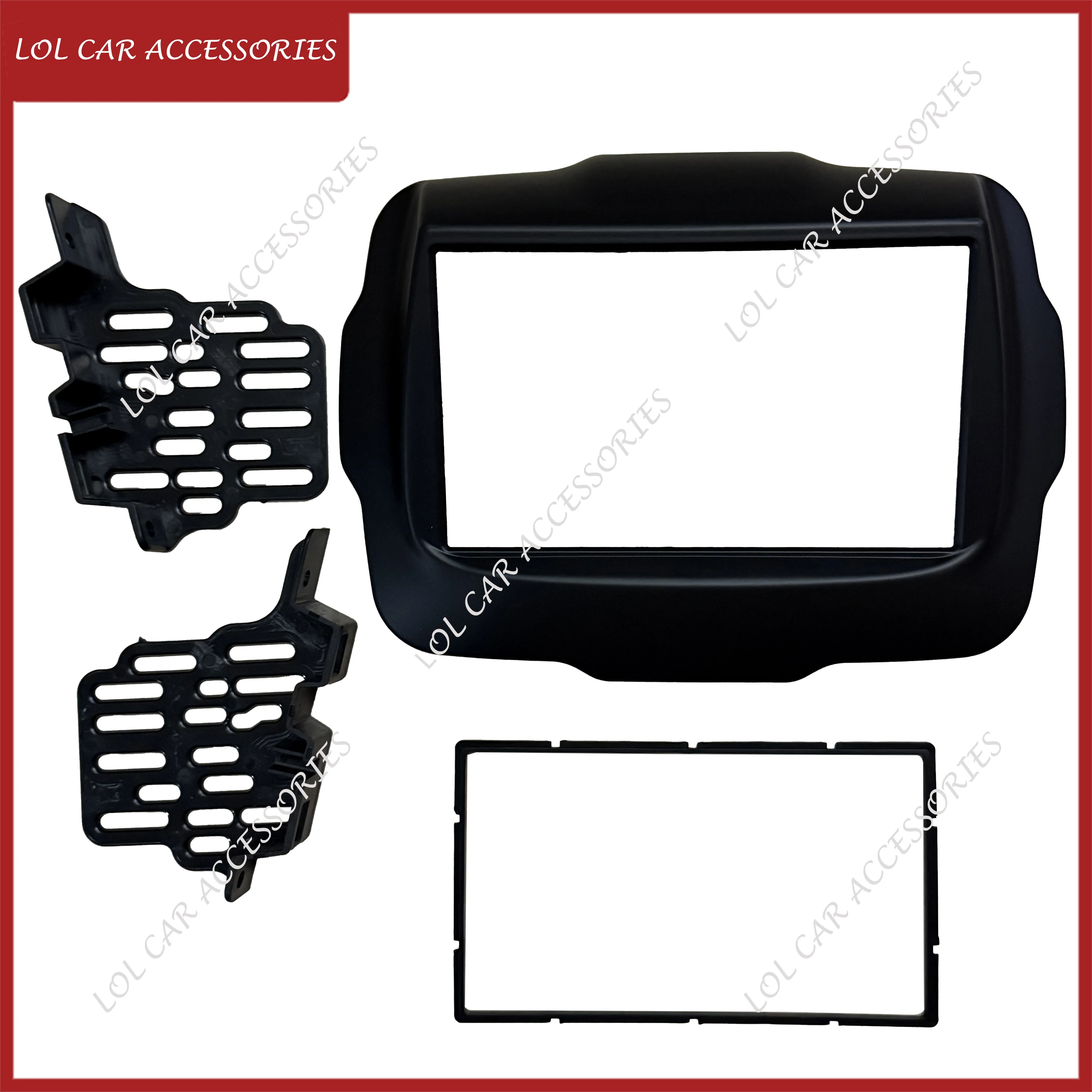 2 Din Car Radio Fascia Frame For Jeep Renegade 2016-2020 GPS MP5 Android Player Stereo Head Unit DashBoard Panel Trim Kit