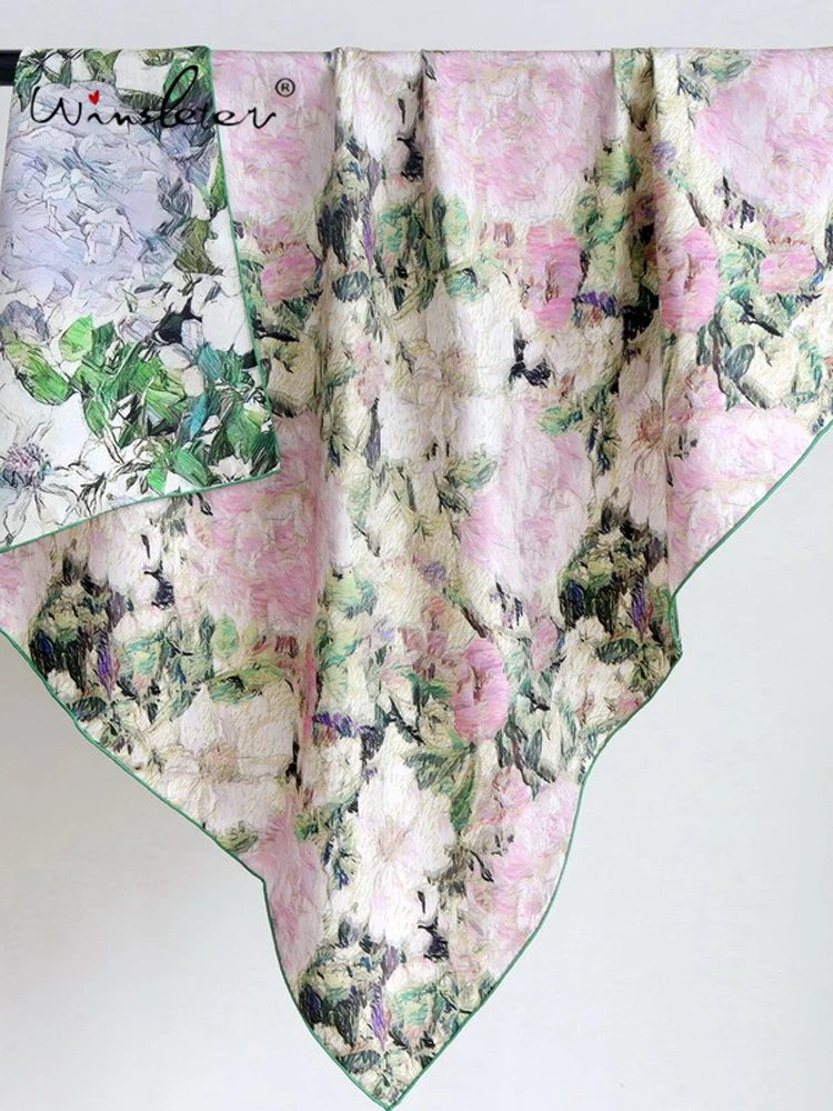 

Winsleter-Женский элегантный шарф из 100% натурального шелка 18 мм, картина маслом 88*88 см, подарки для мамы, винтажный шикарный платок, зима 2025 года A5D217CC