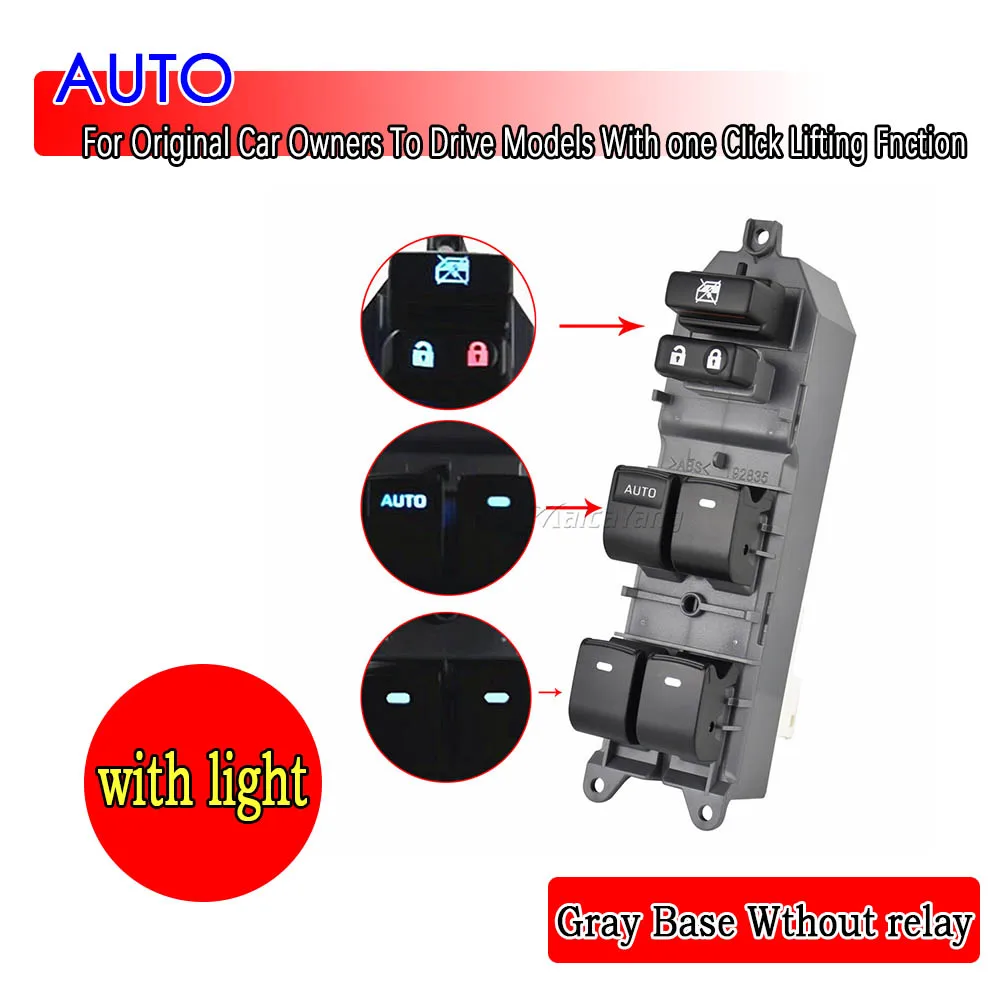 Lighted LED Power Single Window Switch For Toyota RAV4 Camry Corolla Yaris Highlander Cruiser Vios Left driving backlight