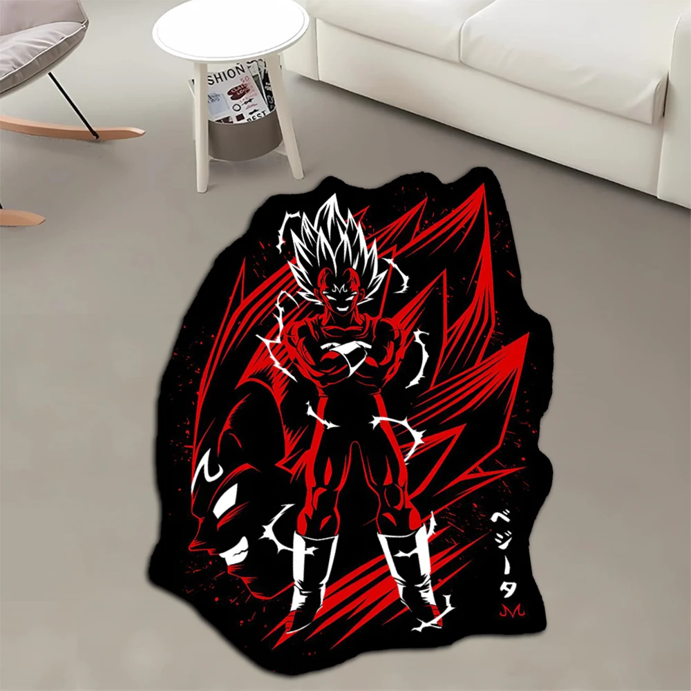 Karpetten Anime Dragon Ball Zwart Goku Vegeta Super Cool Super Blue Gogeta Pas tapijt aan Handgemaakt bedrukt tapijt voor kamerdecoratie
