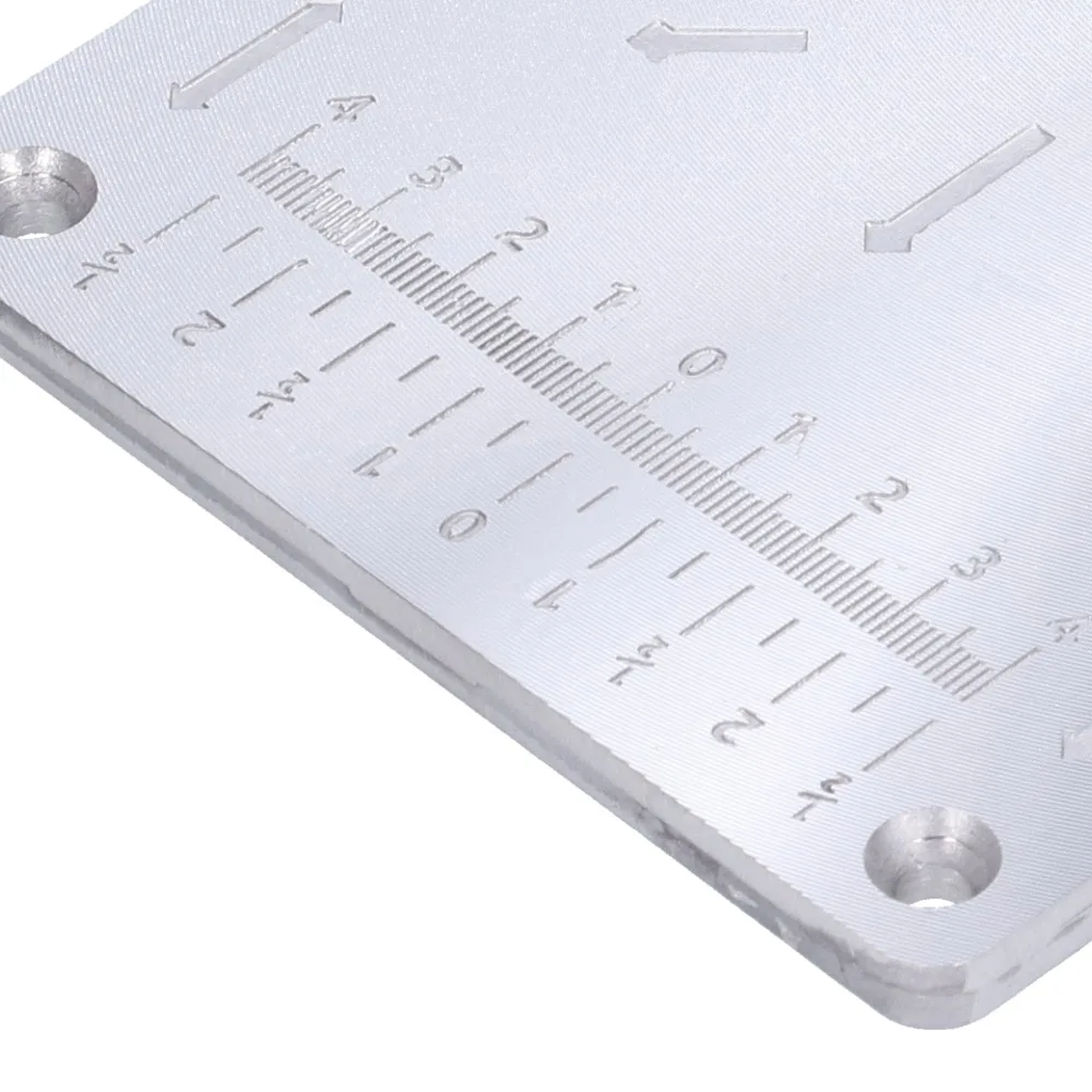 Precision Aluminum Router Table Insert 4 Rings Scale Markings Plate Precision Mounting Board Red Rings Aluminum Alloy